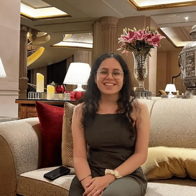 a person sitting on a couch