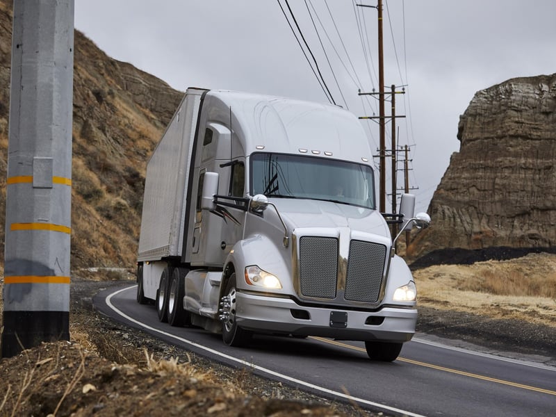 a truck on the road