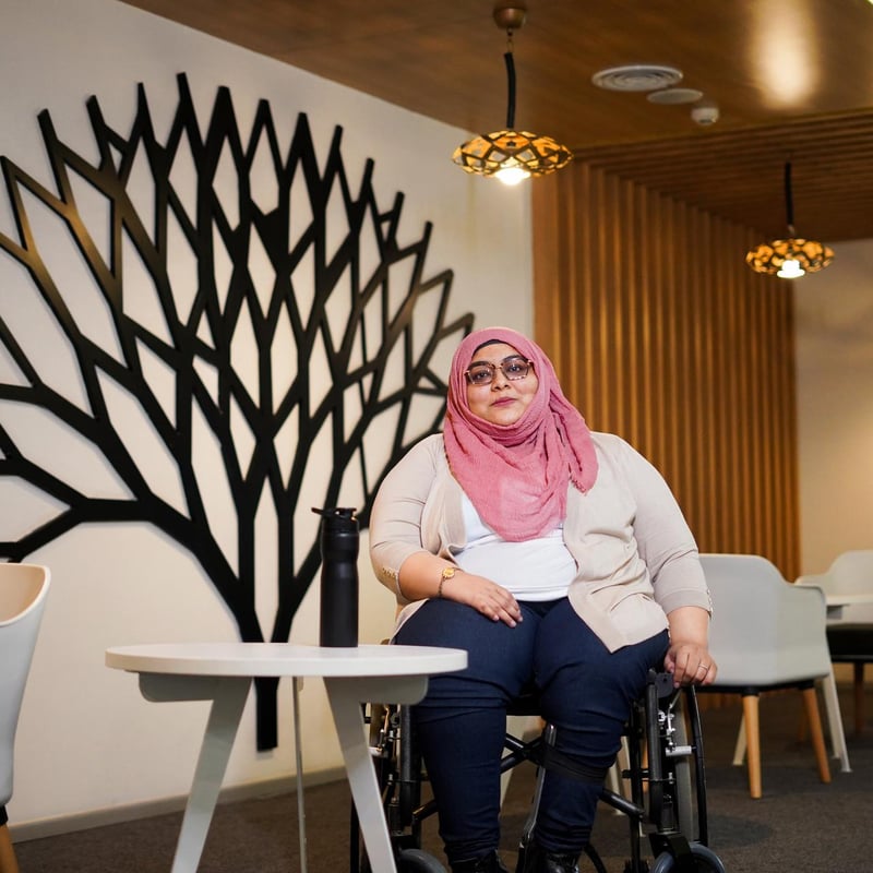 a person in a wheelchair