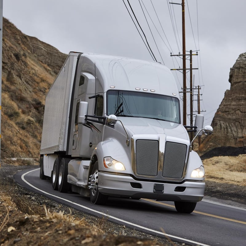 a truck on the road