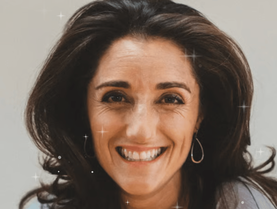a close-up of a person smiling